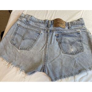 Men's ‎ Vintage Orange Tag Levis 560 Distressed Loose Fit Cut Off Jeans- Size 34